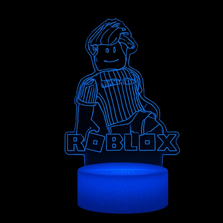 Lampka nocna 3D LED USB – Roblox. Kolorowa i bezpieczna lampka dla dzieci inspirowana światem gier. 16 kolorów, pilot i zasilanie USB – idealny prezent dla fana Roblox.
