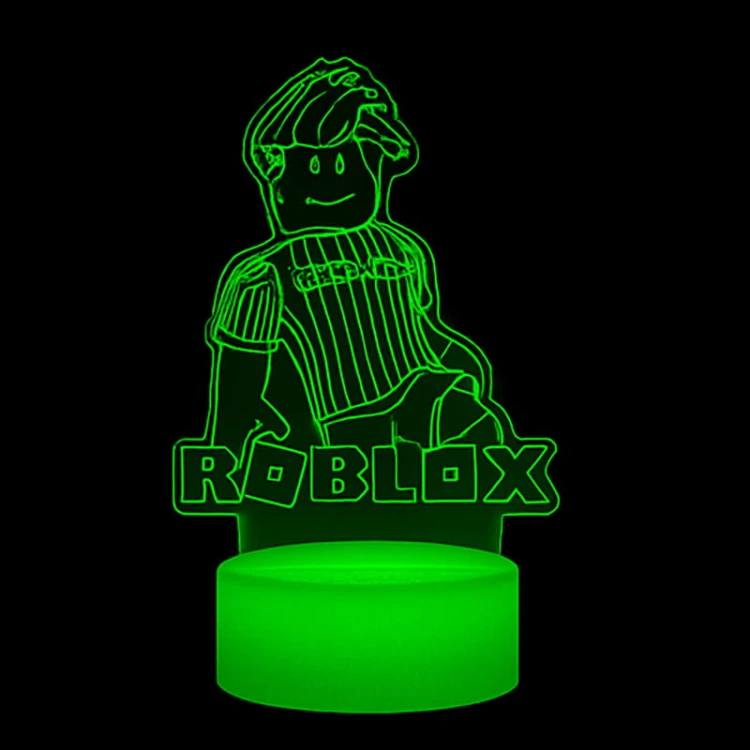 Lampka nocna 3D LED USB – Roblox. Kolorowa i bezpieczna lampka dla dzieci inspirowana światem gier. 16 kolorów, pilot i zasilanie USB – idealny prezent dla fana Roblox.