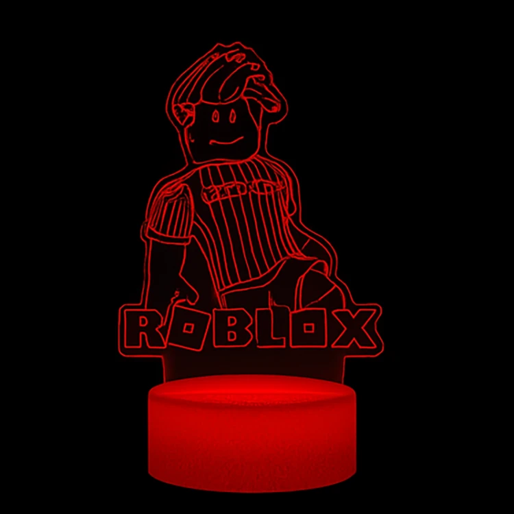 Lampka nocna 3D LED USB – Roblox. Kolorowa i bezpieczna lampka dla dzieci inspirowana światem gier. 16 kolorów, pilot i zasilanie USB – idealny prezent dla fana Roblox.