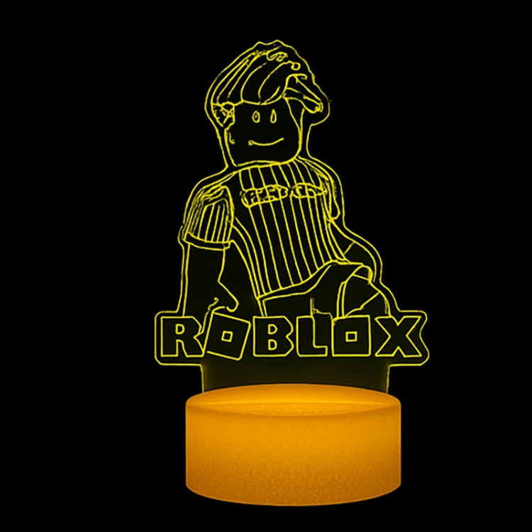 Lampka nocna 3D LED USB – Roblox. Kolorowa i bezpieczna lampka dla dzieci inspirowana światem gier. 16 kolorów, pilot i zasilanie USB – idealny prezent dla fana Roblox.