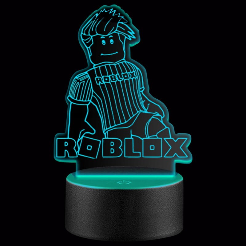 Lampka nocna 3D LED USB – Roblox. Kolorowa i bezpieczna lampka dla dzieci inspirowana światem gier. 16 kolorów, pilot i zasilanie USB – idealny prezent dla fana Roblox.
