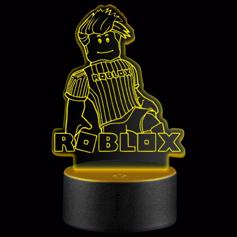 Lampka nocna 3D LED USB – Roblox. Kolorowa i bezpieczna lampka dla dzieci inspirowana światem gier. 16 kolorów, pilot i zasilanie USB – idealny prezent dla fana Roblox.