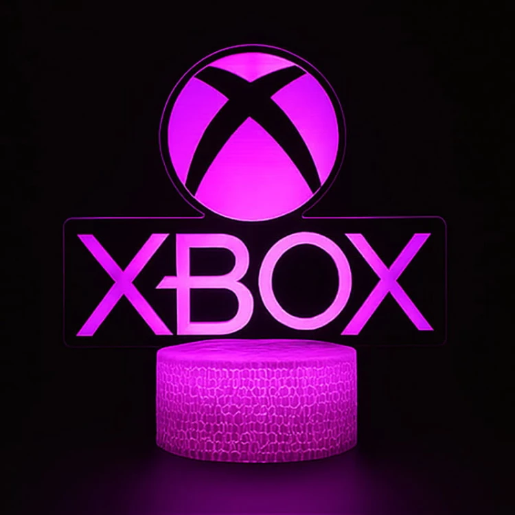 Lampka nocna 3D LED USB z pilotem – Playstation & Xbox . Efekt 3D, 16 kolorów światła i gamingowy design – idealna dekoracja i prezent dla gracza.