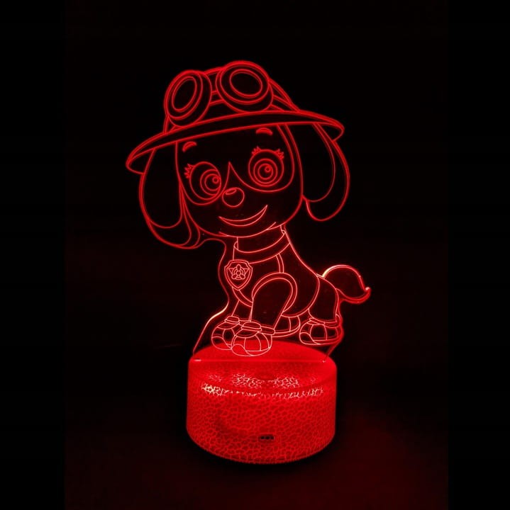 Personal 3D Lamp PAW Patrol – nowoczesna lampka LED z bohaterami bajki. Idealna do pokoju dziecka, prezent dla chłopca lub dziewczynki.