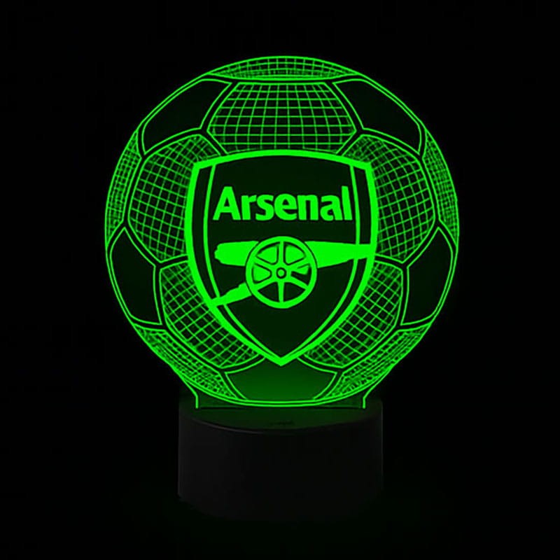 Piłkarska lampka 3D Arsenal FC – efektowna piłka z podświetleniem LED i zdalnym sterowaniem.
