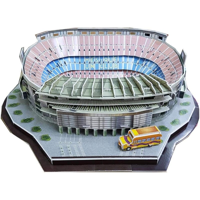 Puzzle 3D FC Barcelona z modelem Camp Nou. 101 części do samodzielnego złożenia.