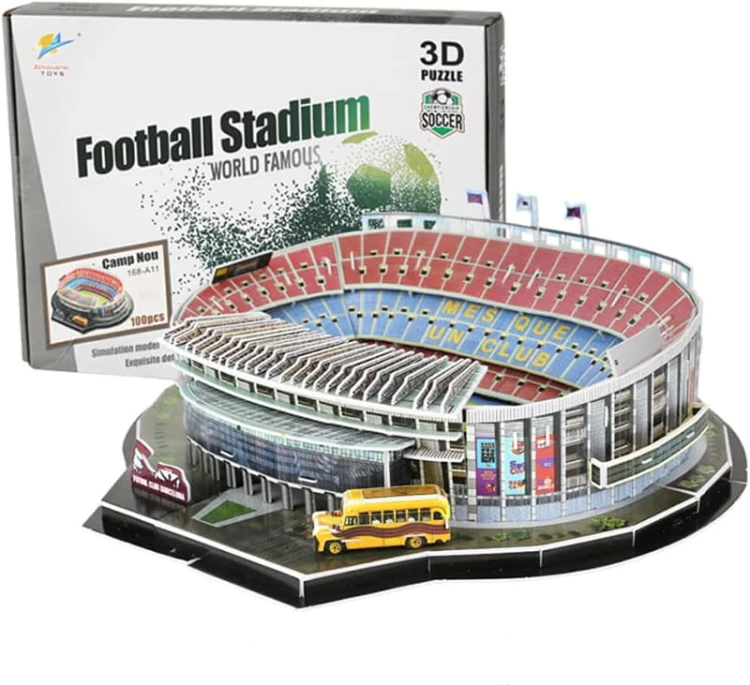 Puzzle 3D stadionu FC Barcelona Camp Nou z 101 elementów. Realistyczny model bez kleju.
