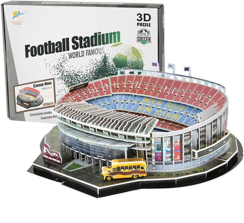Stadion piłkarski - CAMP NOU - FC Barcelona - Puzzle 3D 69 elementów 