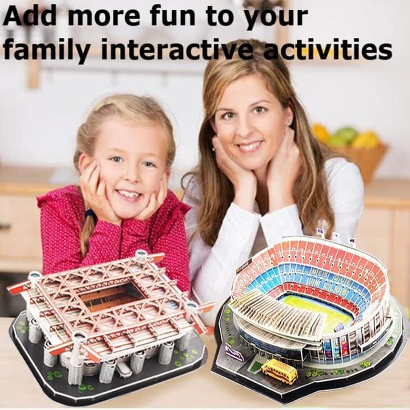 Model stadionu Camp Nou 3D z 101 elementów. Idealny zestaw dla kibica FC Barcelony.