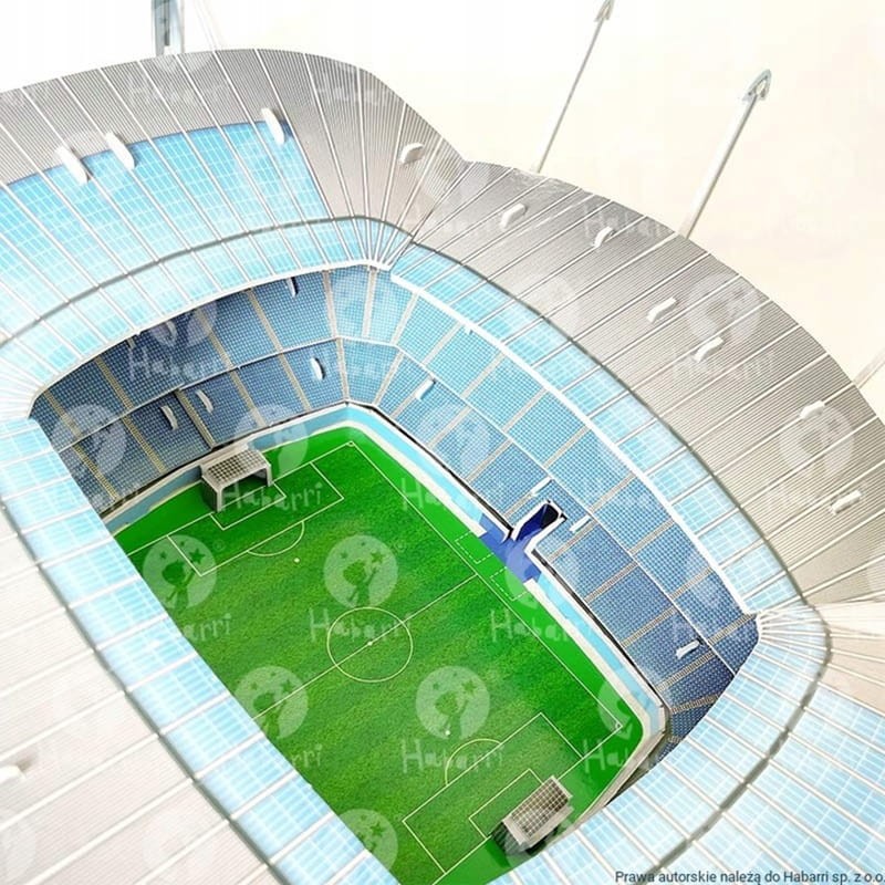 Makieta stadionu Etihad 3D, 118 części. Idealny zestaw dla fanów Manchester City.
