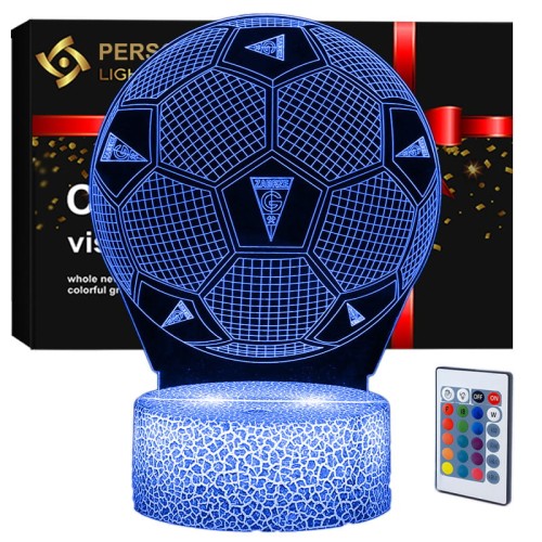 Lampka 3D LED USB Górnik Zabrze II – efektowna nocna dekoracja dla fanów piłki nożnej.