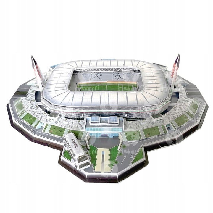 Model 3D stadionu Juventus Turyn – puzzle 85 elementów, łatwe w złożeniu.