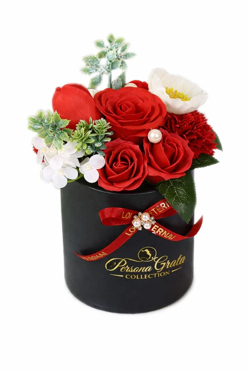 Flower Box Kwiaty mydlane Róże Prezent na urodziny Dla mamy kobiety babci