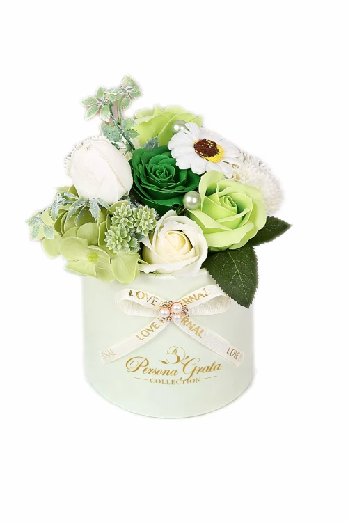 Flower Box Kwiaty mydlane Róże Prezent na urodziny Dla mamy kobiety babci