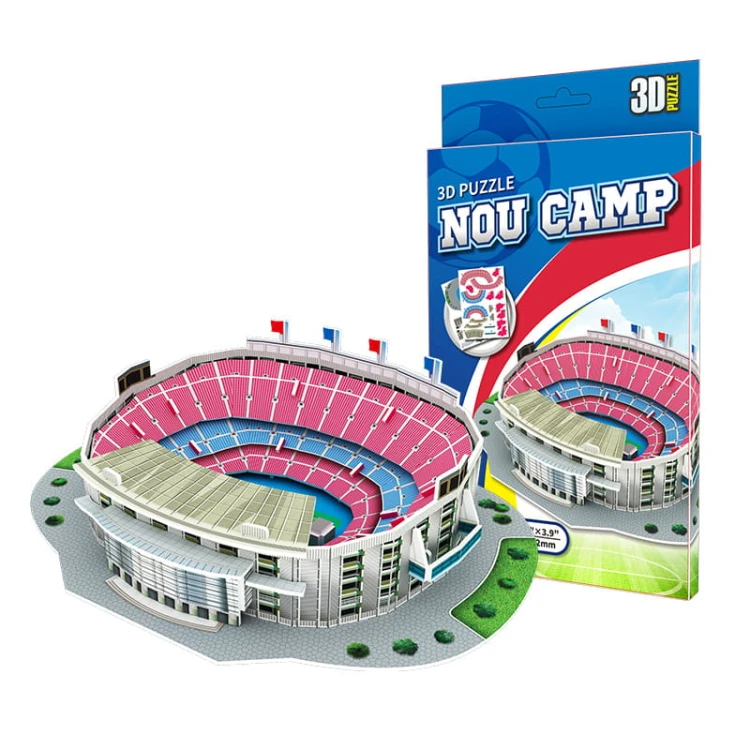 Stadion Camp Nou FC Barcelona – Puzzle 3D 27 elementów, model do złożenia.