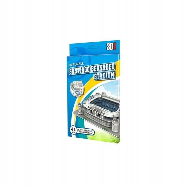 Mini stadion piłkarski Santiago Bernabeu – Real Madryt, puzzle 3D 41 el.