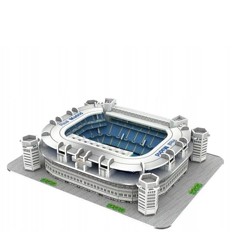 Model stadionu Santiago Bernabeu – FC Real Madryt, puzzle 3D 41 el, łatwe składanie.