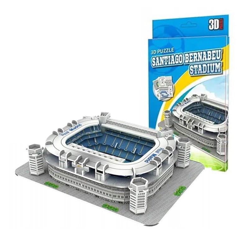 Stadion Santiago Bernabeu Real Madryt – Puzzle 3D 41 elementów, model do złożenia.