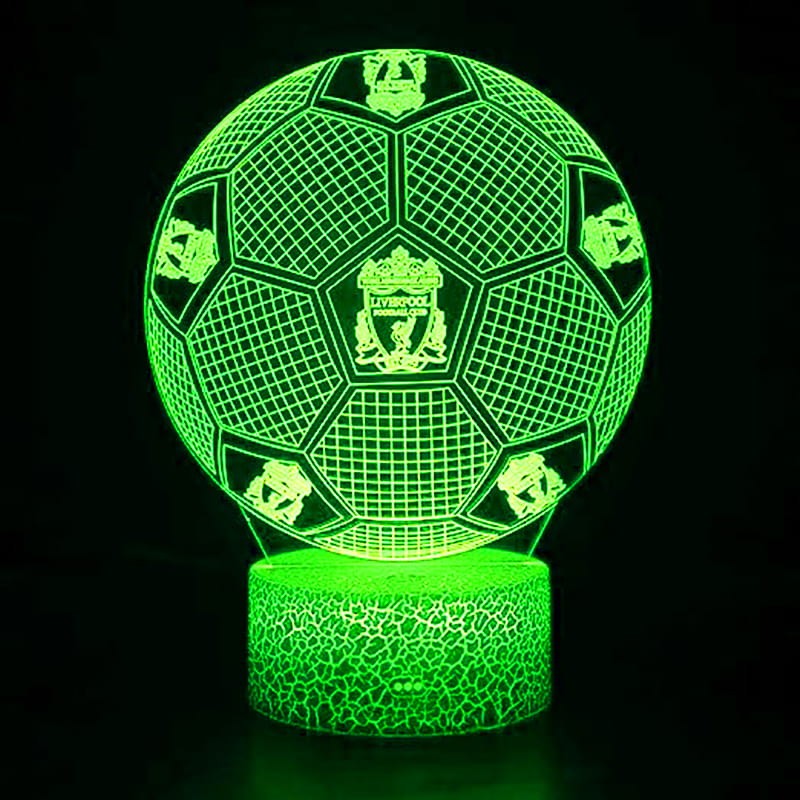 Lampka LED 3D USB Liverpool Ball – energooszczędna, bezpieczna, z pilotem i 16 kolorami. Super dekoracja do pokoju kibica.
