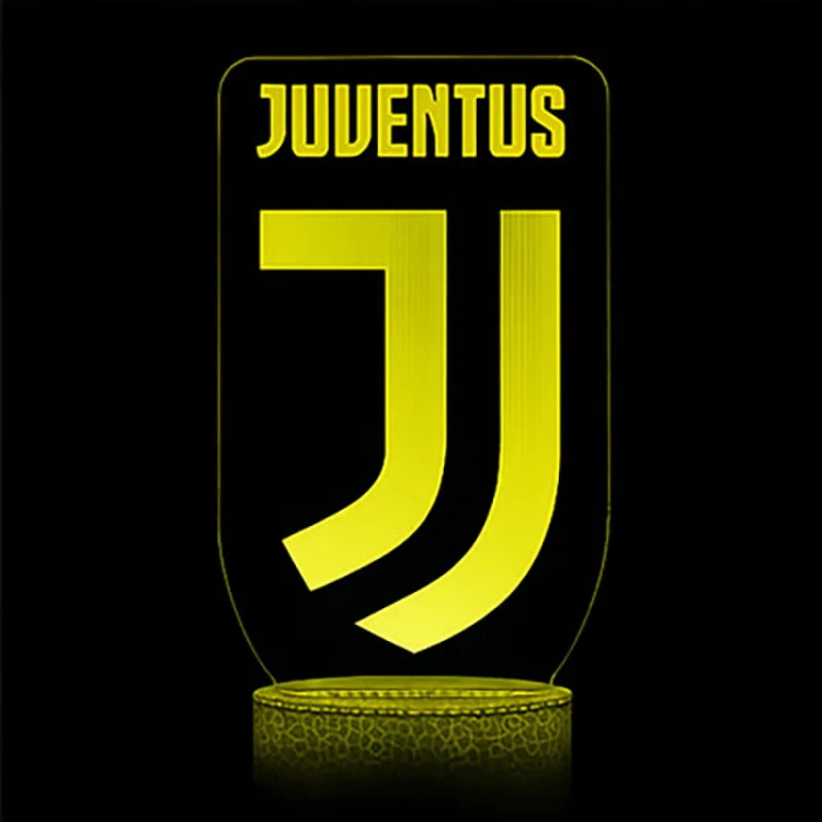 Lampka 3D LED USB Juventus – piłkarski klimat w pokoju. Pilot, 16 barw i przyjemne światło na wieczór.