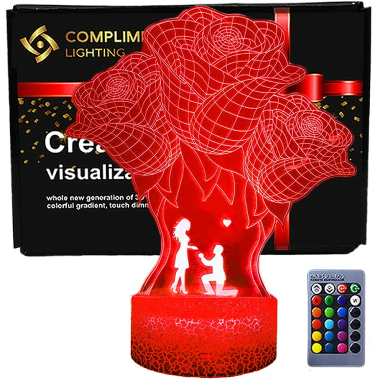 Lampka 3D LOVE – idealny prezent na Walentynki. Tylko USB.