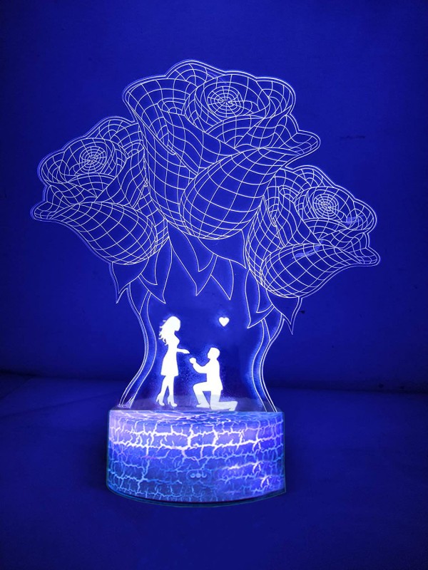 Prezent dla niej lub dla niego: lampka LED 3D LOVE. Zasilanie USB.