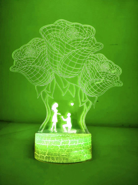 Dekoracyjna lampka LED 3D „Love” – romantyczny nastrój, tylko USB.