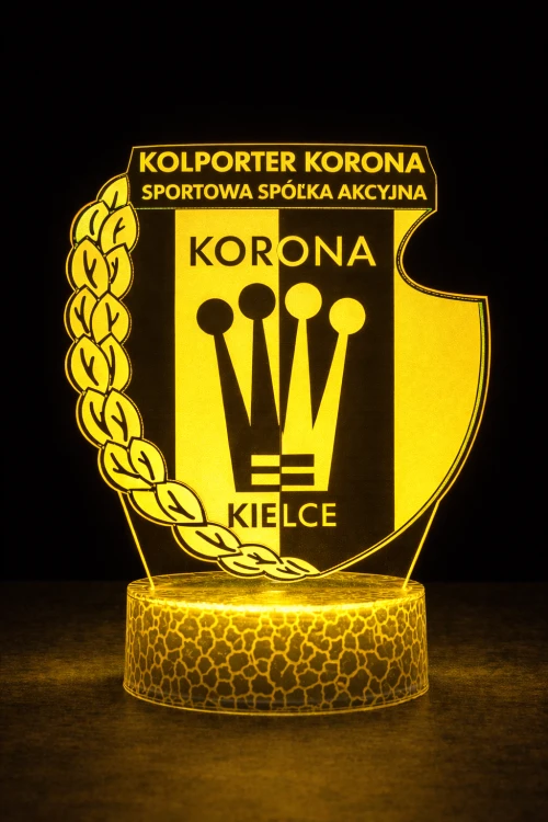 Lampka 3D nocna LED USB Liga Polska Korona Kielce