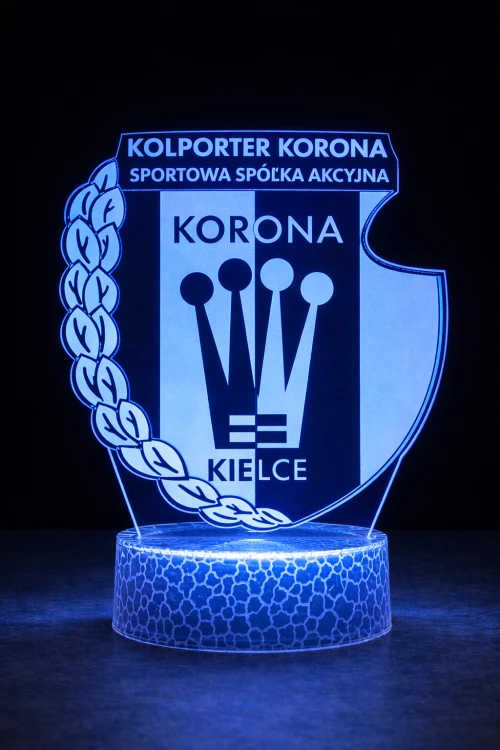 Lampka 3D nocna LED USB Liga Polska Korona Kielce