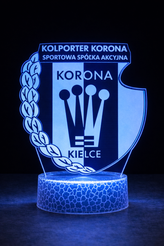 Lampka 3D nocna LED USB Liga Polska Korona Kielce