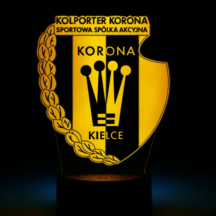 Lampka 3D nocna LED USB Liga Polska Korona Kielce