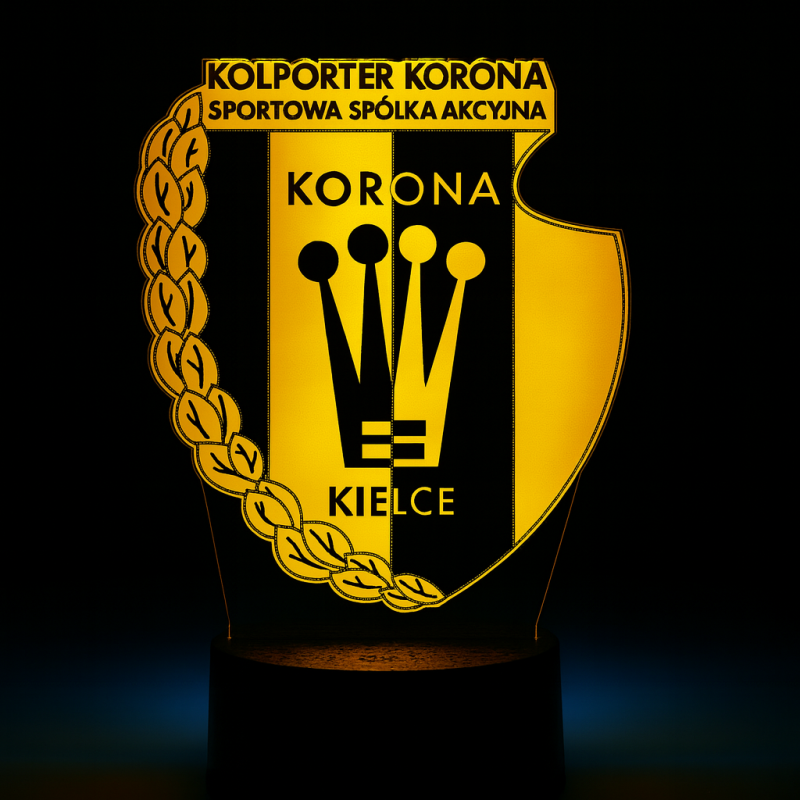 Lampka 3D nocna LED USB Liga Polska Korona Kielce