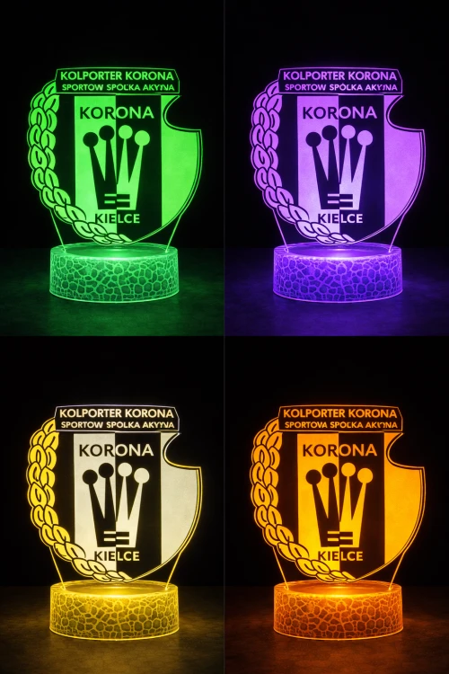 Lampka 3D nocna LED USB Liga Polska Korona Kielce