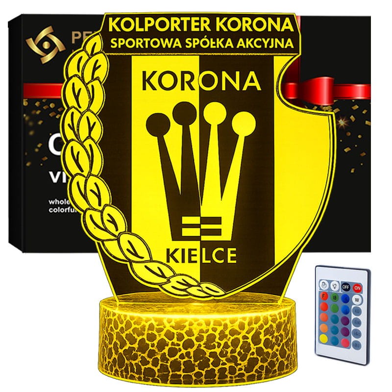 Lampka 3D nocna LED USB Liga Polska  Korona Kielce