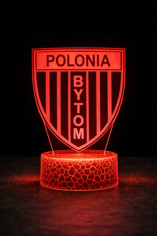 Lampka 3D Polonia Bytom – zmienne kolory LED