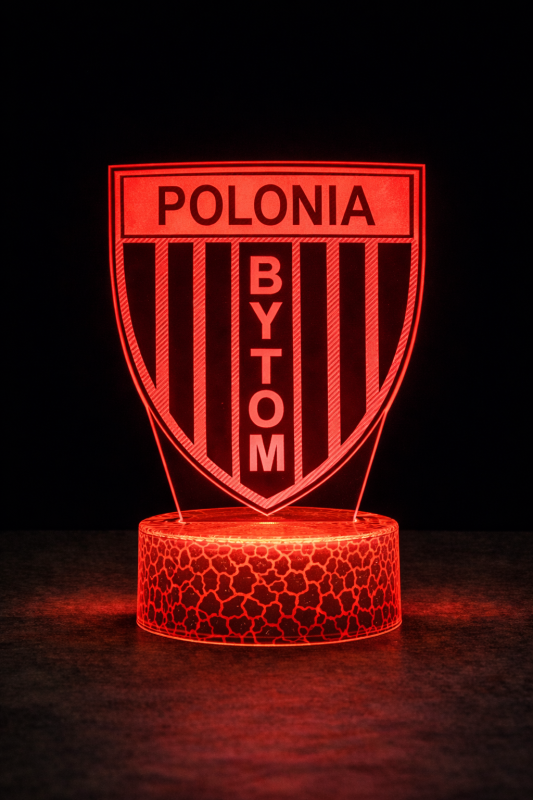 Lampka 3D Polonia Bytom – zmienne kolory LED