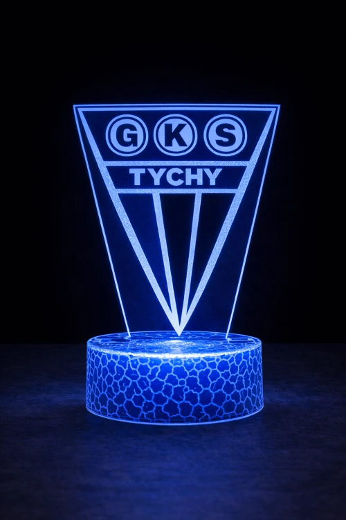 Lampka 3D GKS Tychy – zmienne kolory LED