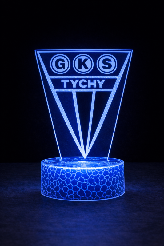 Lampka 3D GKS Tychy – zmienne kolory LED