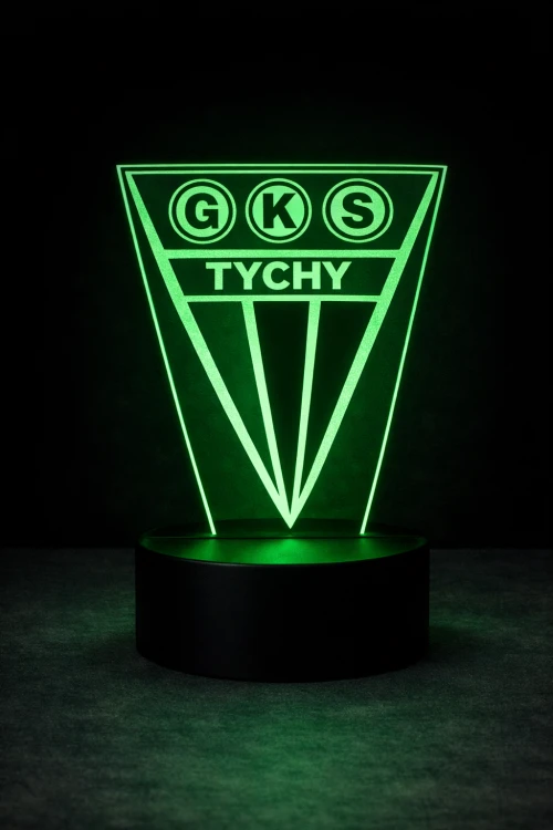 Lampka 3D GKS Tychy – zmienne kolory LED
