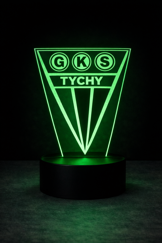 Lampka 3D GKS Tychy – zmienne kolory LED