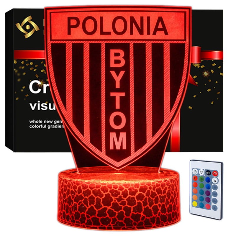 Lampka 3D nocna LED USB Liga Polska Polonia Bytom