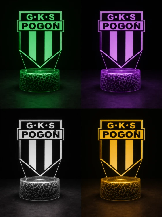 Lampka 3D nocna LED USB Liga Polska GKS Pogoń