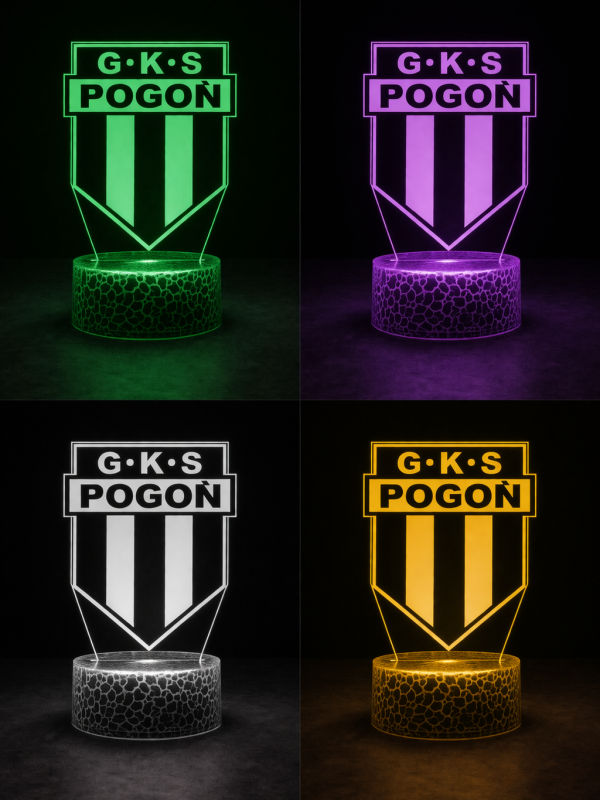 Lampka 3D nocna LED USB Liga Polska GKS Pogoń