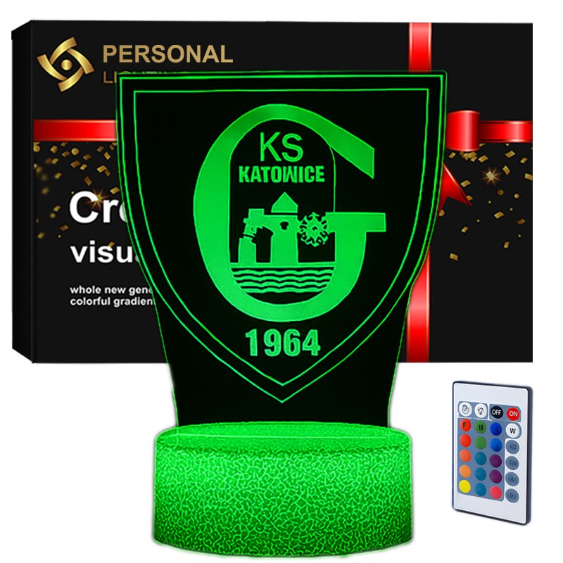 Lampka Nocna 3D lampa Liga polska piłka nożna GKS Katowice