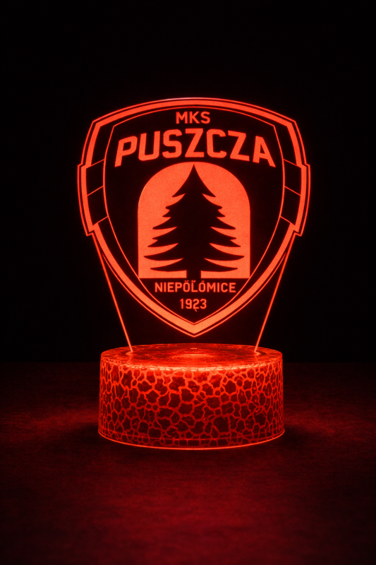 Lampka 3D nocna LED USB Liga Polska MKS Puszcza