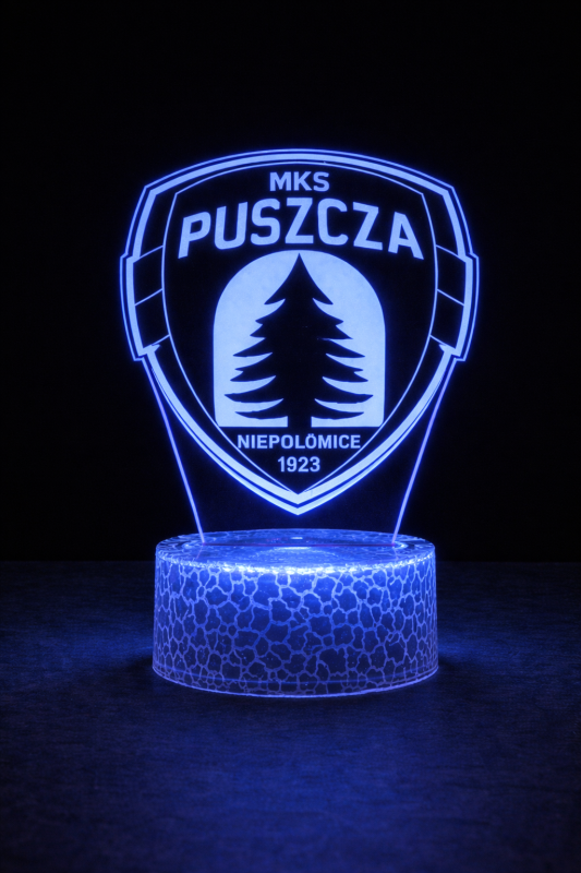 Lampka 3D nocna LED USB Liga Polska MKS Puszcza