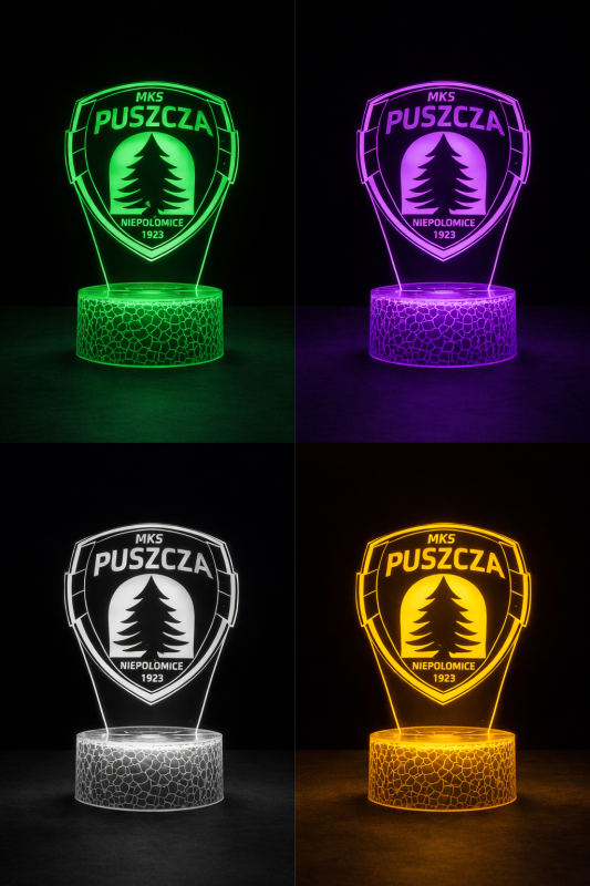 Lampka 3D nocna LED USB Liga Polska MKS Puszcza