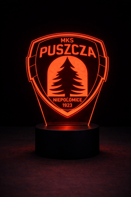 Lampka 3D nocna LED USB Liga Polska MKS Puszcza