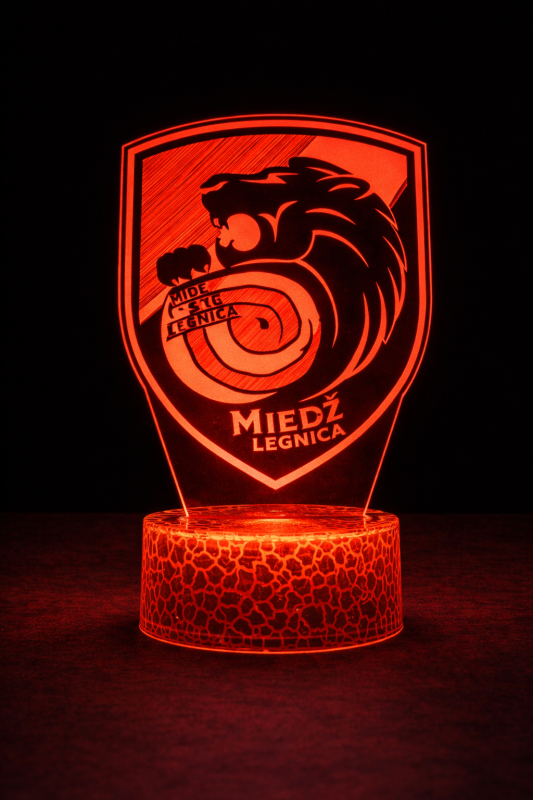 Lampka 3D nocna LED USB Liga Polska Miedź Legnica