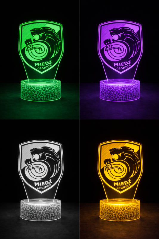 Lampka 3D nocna LED USB Liga Polska Miedź Legnica